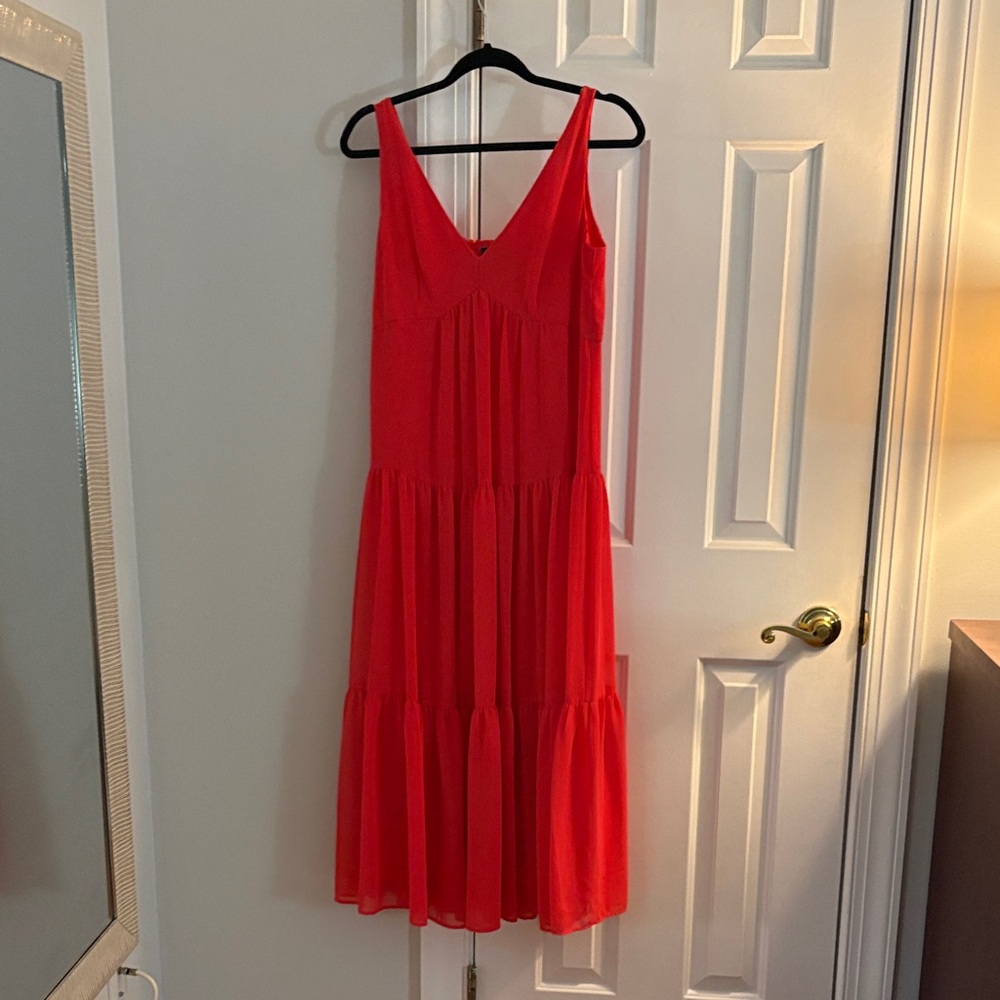 Just...Taylor Vibrant Red Midi Dress